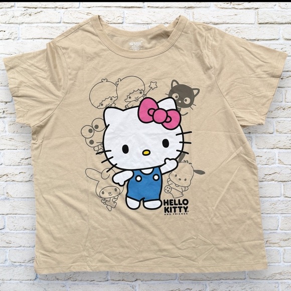NWT Hello Kitty and Friends Beige Cotton T-Shirt Size XXL - Picture 2 of 4